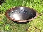 LT Blue glass over mount vessel Sink w flower design  