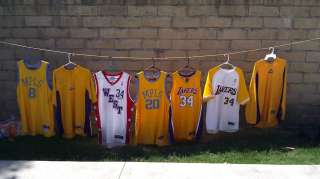 Los Angeles Lakers Sport Fan Apparel Jerseys Lot of 6 Shaq All Star 