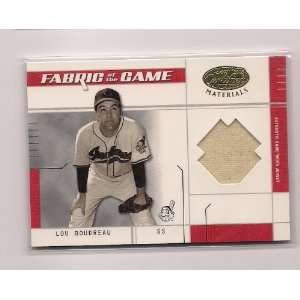  2003 Leaf Certified Materials Lou Boudreau Fabric of the 