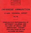 JAPANESE PORTABLE SHIELD SMALL ARMS AMMO INTEL REPORT