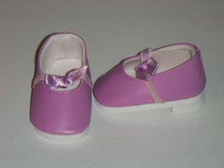Doll Clothes Shoes Purple Heels Flats Bow Lavender 18 inch Fits 