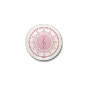  Pink Circle of Fifths Music Mini Button by  