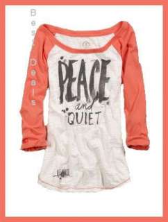 American Eagle Womens AE Peace and Quiet Coral T Shirt New M FREE FAST 