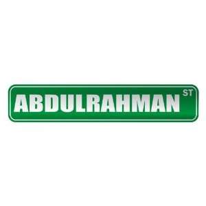   ABDULRAHMAN ST  STREET SIGN