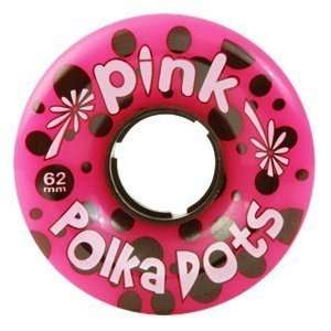 ABEC 11 Pink polka dots (ABPD62 94a) Longboard Wheels (Set of 4)