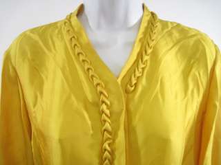 NWT DEVI KROELL Yellow Silk Braid Blouse Sz 10 $2209  