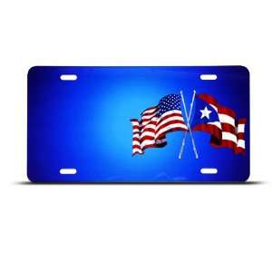 Puerto Rico America American Novelty Airbrushed Metal License Plate 