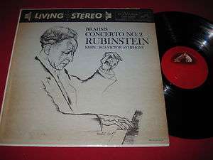   LP   BRAHMS CONCERTO NO 2 RUBINSTEIN RCA LIVING STEREO LSC 2296  