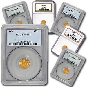  $1.00 Indian Head Gold Coins (Type 3)   MS 64 NGC or PCGS 