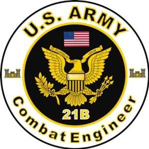 United States Army MOS 21B Combat Engineer Decal Sticker 3.8