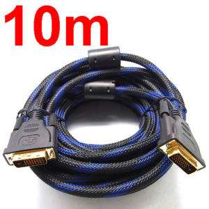 10m DVI D DUAL Link 24+1 Pin male to male video cable  