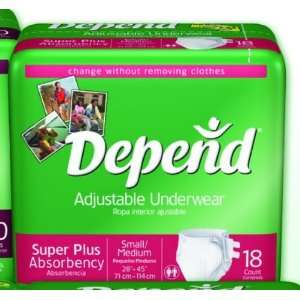  Depend Adjustable Underwear   Super Plus Absorbency (Large 