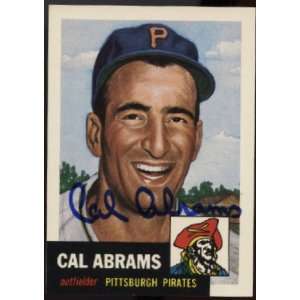  Cal Abrams Brooklyn Dodgers Signed 1953 Topps Archive Card 
