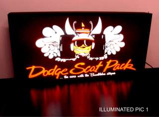 NEW Dodge Scat Pack Light Up Sign Charger Coronet R/T Dart GTS Super 