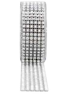 Rhinestone Ribbon (1.5 x 2Y) 6 Rows 4mm Diamond (3 Spools)  