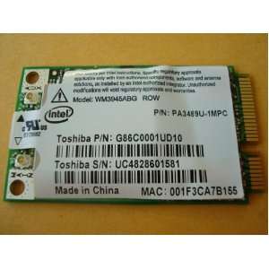  Toshiba A105 Wireless Card G86C0001U910 Intel Pro/wireless 