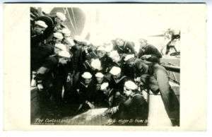 WWI RPPC Postcard Great White Fleet Playing Checkers  
