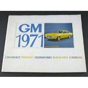  1971 71 GM BROCHURE Firebird Impala Chevelle Cutlass GS 