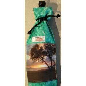  Hawaiian Wine Gift Bag Turquoise