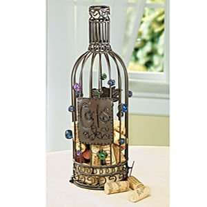   Collection Cage   Wine Bottle Cork Cage   Metal Art Home Bar Decor