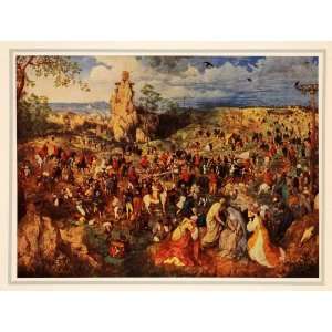  1937 Tipped In Print Pieter Brueghel Religious Art Jesus 