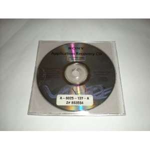  Sony RECOVERY CD 