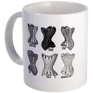  Corset Line Up 1 Vintage Mug by  Kitchen 