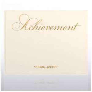   Foil Certificate Paper   Laurel Achievement   Cream
