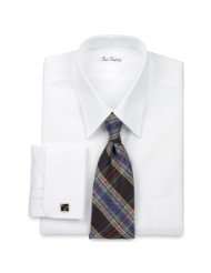 Luxury 140s Traditional Straight Collar French Cuff Dress Shirt