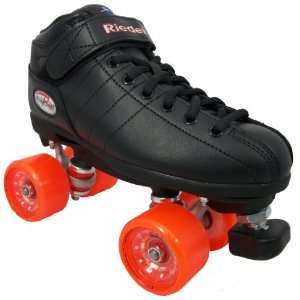   Black Boots with Orange Reckless Ikon 97A Wheels
