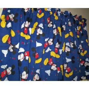  WINDOW CURTAIN VALANCE MADE FROM MICKEY MOUSE FABRIC 