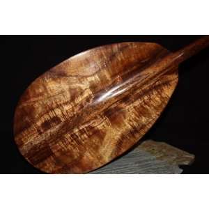   Tiger Curls Outrigger Koa Paddle 60   Made in Hawaii
