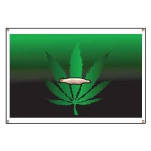  Banner Marijuana Joint and Leaf 