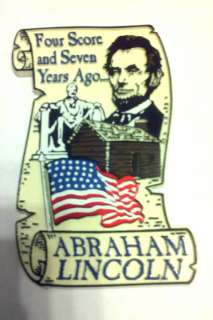 ABRAHAM LINCOLN FOUR SCORE AND 7 YEARS AGO MAGNET NEW  