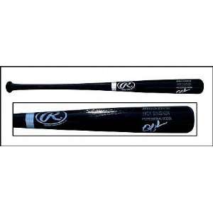 Nick Swisher Autographed Bat Professional Model Rawlings Baseball Bat