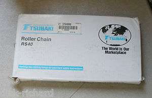 Tsubaki Roller Chain RS40 (TW) 2W093 10 FT 3.048m 240 links w/ Master 