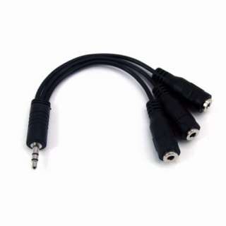 5mm STEREO SPLITTER CABLE 1 MALE TO 3 FEMALE / BLACK  