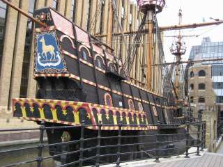   flagship on his circumnavigation of the world, the Golden Hinde