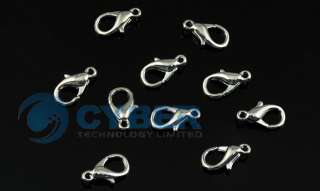 10Pcs 12mm Lobster Clasps Clips DIY Metal Silver NEW  