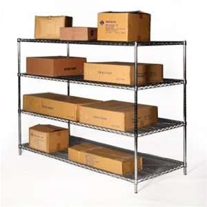  Chrome Wire Shelving Unit with 4 Shelves   30d x 72w 