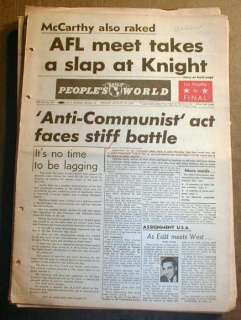   US Communist newspapers DAILY PEOPLES WORLD Left wing SOCIALIST  