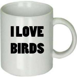  I Love Birds Ceramic Drinking Cup 