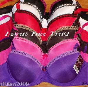 BRAS BR9666PL LOT LACE TRIM PADDED UNDERWIRE NEW 32B  