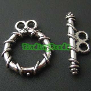 70 sets Tibetan Silver Ring Toggle diy Clasps TS3337  