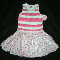 Lipstik Summer Days Pink Daisy Sleeveless Dress 5 6X 14  
