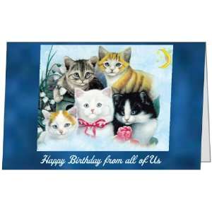  Birthday Happy From All of Us Gang Office Family Cat Cute 
