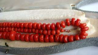   Victorian RED CORAL NECKLACE 14k Gold UNDYED Natural 47,35g  