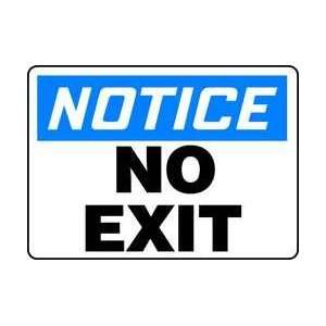 Safety Sign,self Adh.,10x14 In,no Exit   ACCUFORM  
