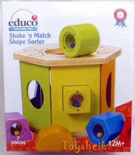Educo Shake n Match Shape Sorter wooden toy 22986  