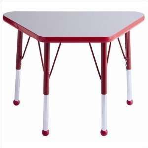   Adjustable Learning Table with Red Edge and Standard Leg Ball Glides
